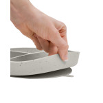 Kikka Boo Divided plate with suction base Platinum Silicone Sand 31302050033