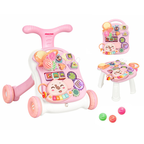 Kikka Boo Περπατούρα Δραστηριοτήτων 3in1 Play & Grow Pink 31005030074