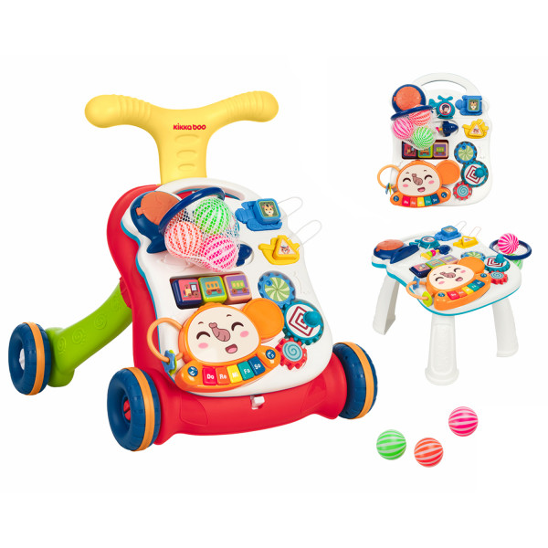 Kikka Boo Περπατούρα Δραστηριοτήτων 2 σε 1 Play & Grow Red 31005030076