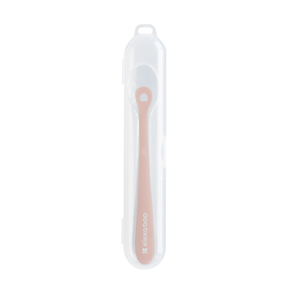 Kikka Boo Silicone spoon with case 1pc Blush 31302040174