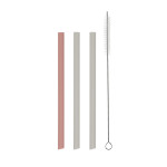 Straw set 3 pcs Platinum Silicone Blush kalamakia 31302050004