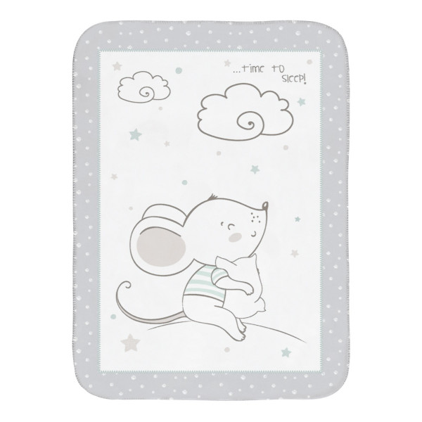 Kikka Boo Κουβέρτα Κούνιας 110×140εκ Joyful Mice Fleece  31103020128