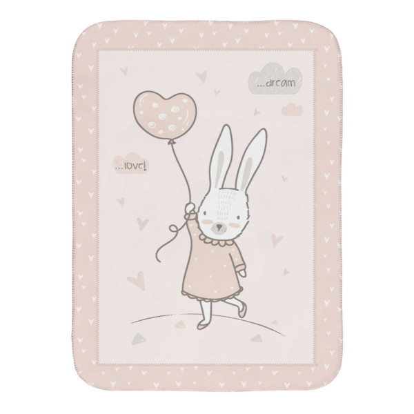 Kikka Boo Super soft Κουβέρτα Κούνιας 110/140 cm Rabbits in Love 31103020132