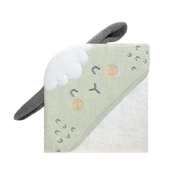 Kikka Boo Πετσέτα Μπάνιου με κουκούλα 90x90cm Sleepy Sheep 31104010069