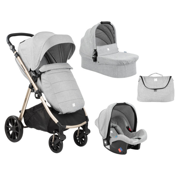 Kikka Boo Πολυκαρότσι 3 in 1 Ugo Light Grey Melange 2020 31001010142