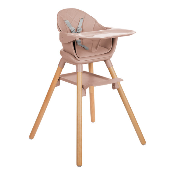 Kikka Boo Καρεκλα Φαγητού 2in1 Woody Pink 2024 31004010176