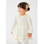 Abel and Lula Φορεμα τουλι κεντητο καρδιες κρεμ 12-05501-002 5501