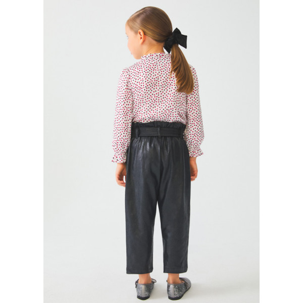 Abel and Lula Παντελονι δερματινη μαυρο 12-05750-002 5750