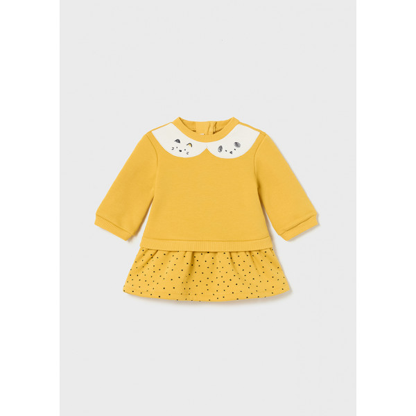 Mayoral Φορεμα φουτερ με γουνακι μελι 13-02846-050 2846