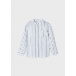 Mayoral Πουκαμισο μακρυμ γιακ mao ριγ λευκο 24-03121-032 3121