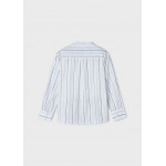 Mayoral Πουκαμισο μακρυμ γιακ mao ριγ λευκο 24-03121-032 3121