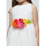 Mayoral Φορεμα ζωνη λουλουδια λευκο 24-03959-014 3959