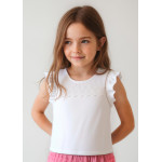 Mayoral Μπλουζα τιραντες συνδυασμενη λευκο 25-03020-094 3020