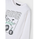 Mayoral Μπλουζα μακρυμανικη "bike" λευκο 25-03051-025 3051