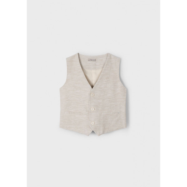 Mayoral Γιλεκο λινο suiting μπεζ σκορο 25-03369-016 3369