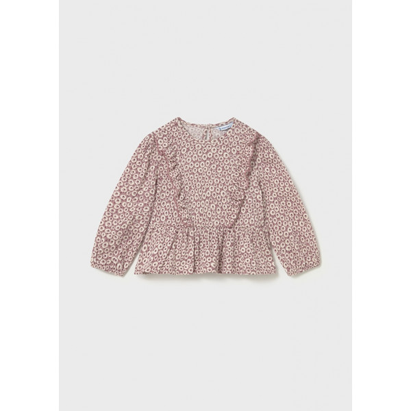 Mayoral Μπλουζα σταμπωτη μακο γκοφρε μπεζ 15-02113-045 2113