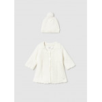 Mayoral Παλτο και καπελο πλεκτο εκρου 15-02412-020 2412