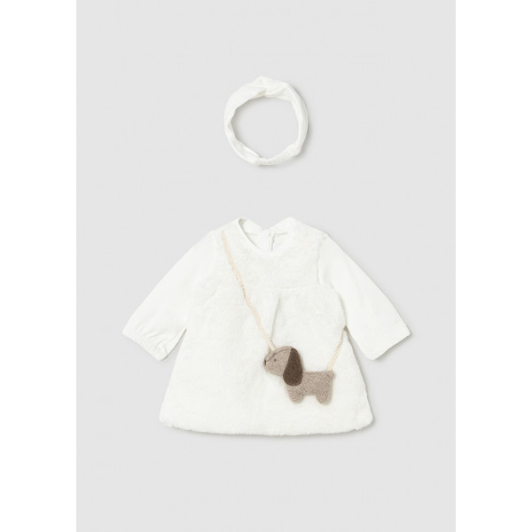 Mayoral Φορεμα συνδιασμενο γουνα εκρου 15-02823-057 2823