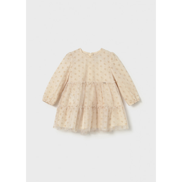 Mayoral Φορεμα τουλι μπεζ 15-02907-079 2907