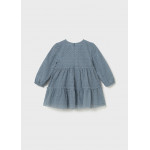 Mayoral Φορεμα τουλι γαλαζ μωβ 15-02907-080 2907