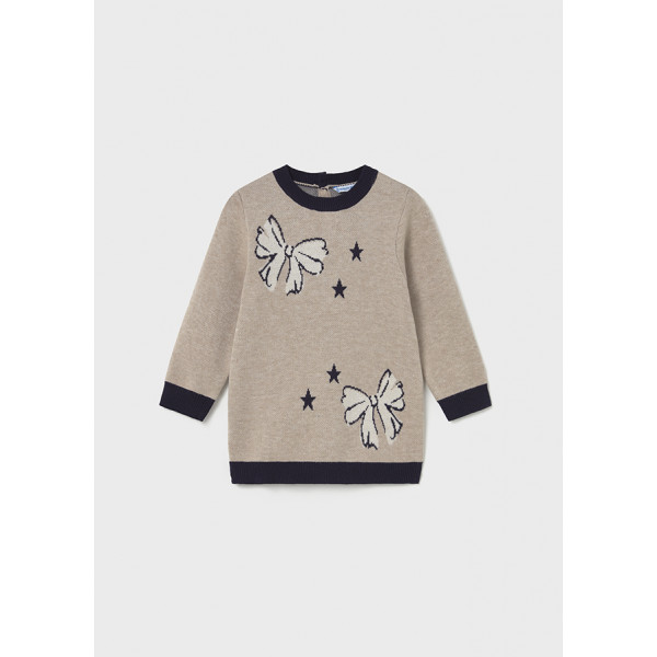 Mayoral Φορεμα πλεκτο ζακαρ μπεζ σκουρ 15-02911-032 2911