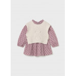 Mayoral Φορεμα με γιλεκο πλεκτο αμμος σκου 15-02913-037 2913