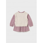 Mayoral Φορεμα με γιλεκο πλεκτο αμμος σκου 15-02913-037 2913