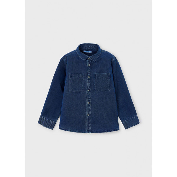 Mayoral Πουκαμισο μακρυμανικο τζιν τζιν σκουρ 15-04126-071 4126