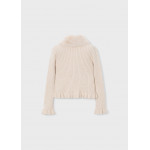 Mayoral Ζακετα πλεκτη γιακας γουνα μπεζ 15-04311-018 4311