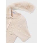 Mayoral Ζακετα πλεκτη γιακας γουνα μπεζ 15-04311-018 4311