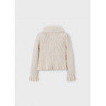 Mayoral Ζακετα πλεκτη γιακας γουνα αμμος σκου 15-04311-020 4311