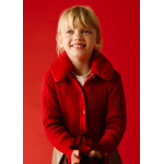 Mayoral Ζακετα πλεκτη γιακας γουνα κοκκινο 15-04311-021 4311