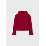 Mayoral Ζακετα πλεκτη γιακας γουνα κοκκινο 15-04311-021 4311