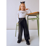 Mayoral Παντελονι μακρυ pu wide leg μαυρο 15-04574-070 4574