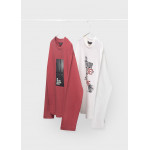 Mayoral Σετ 2 μπλουζακια μακρυμανικα μπεζ-μουρο 15-07002-088 7002