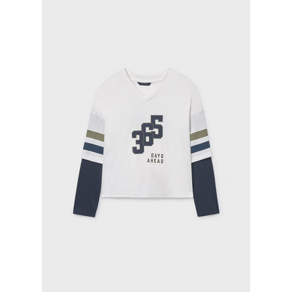 Mayoral Μπλουζα διπλα μανικια κρεμ 15-07004-020 7004