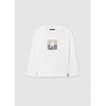 Mayoral Μπλουζα μακρυμ player κρεμ 15-07005-024 7005