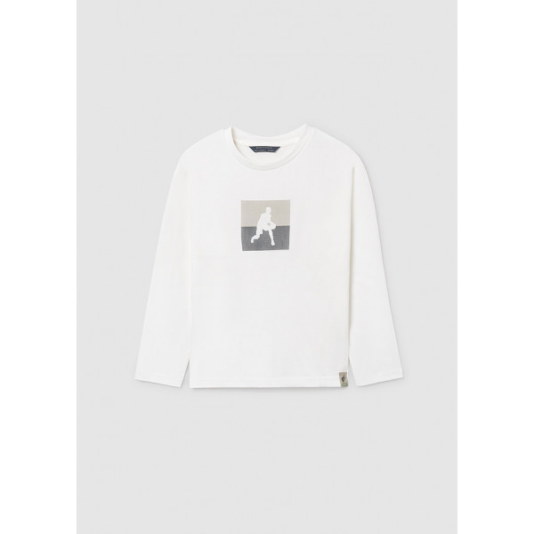 Mayoral Μπλουζα μακρυμ player κρεμ 15-07005-024 7005