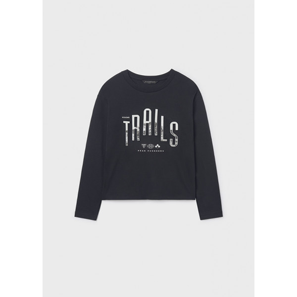 Mayoral Μπλουζα μακρυμανικη "trails" μαυρο 15-07007-030 7007