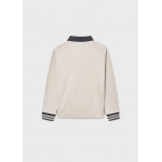 Mayoral Πολο μακρυμανικο κοντραστ μπεζ 15-07101-059 7101