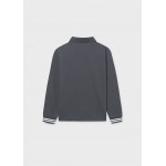 Mayoral Πολο μακρυμανικο κοντραστ γκρι σκουρ 15-07101-060 7101