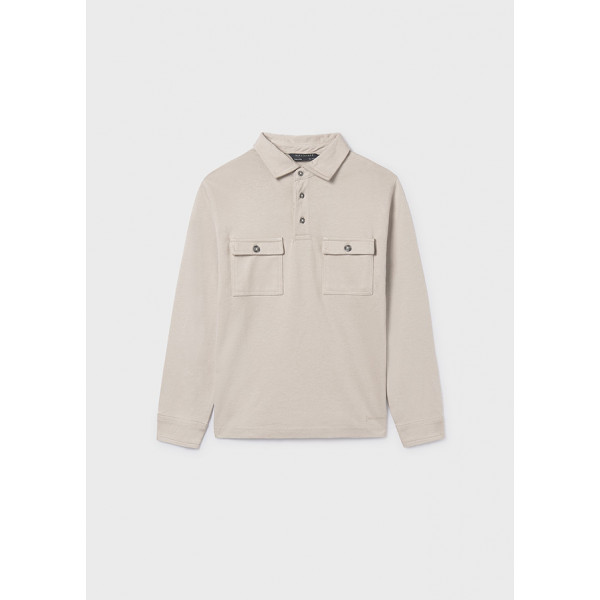 Mayoral Πολο μακρυμανικο μπεζ 15-07103-064 7103