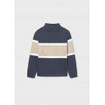 Mayoral Πολο μακρυμανικο blocking ναυτ.μπλε 15-07104-027 7104