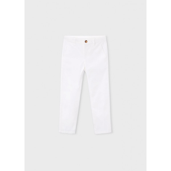 Mayoral Παντελονι chino καπαρτ βασικο λευκο 26-00512-072 512