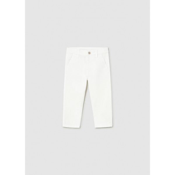 Mayoral Παντελονι chino καπαρτ βασικο λευκο 26-00522-042 522
