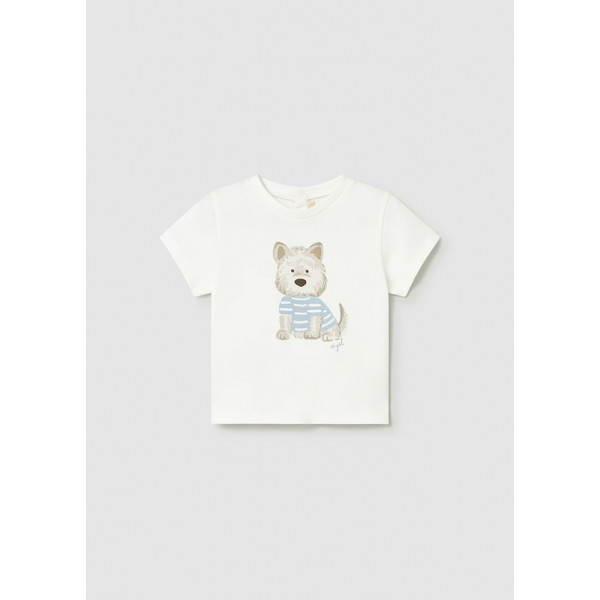 Mayoral Μπλουζα κοντομανικη σκυλoς κρεμ 26-01001-072 1001