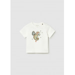 Mayoral Μπλουζα κοντ/κη απλικε play κρεμ 26-01004-085 1004