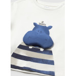 Mayoral Μπλουζα κοντομανικη απλικε κρεμ-ιπποπ 26-01011-086 1011