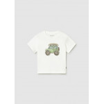 Mayoral Μπλουζα κοντομανικη απλικε μπεζ-αμαξι 26-01011-087 1011