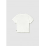 Mayoral Μπλουζα κοντομανικη απλικε μπεζ-αμαξι 26-01011-087 1011